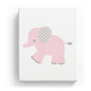 Elephant with a Heart - No Background (Mirror Image)