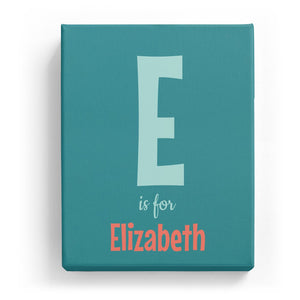 E is for Elizabeth - Cartoony