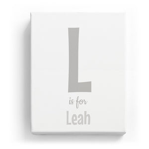 L is for Leah - Cartoony