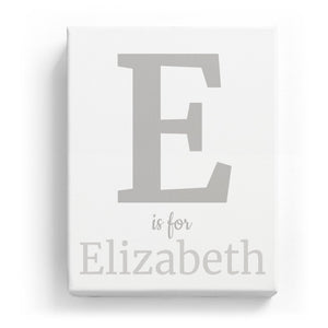 E is for Elizabeth - Classic