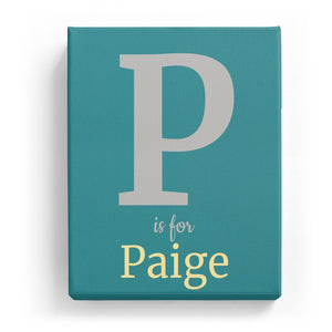 P is for Paige - Classic