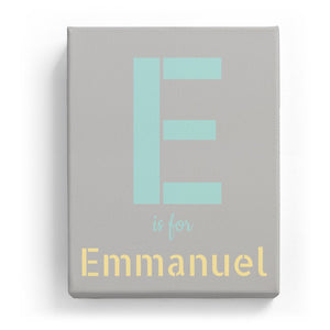 E is for Emmanuel - Stylistic