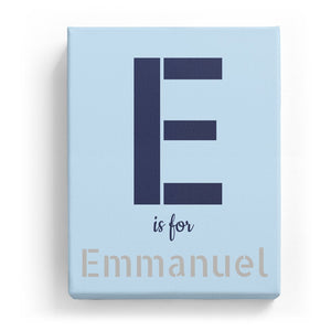 E is for Emmanuel - Stylistic