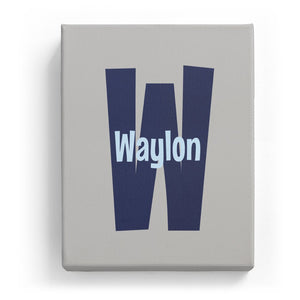 Waylon Overlaid on W - Cartoony