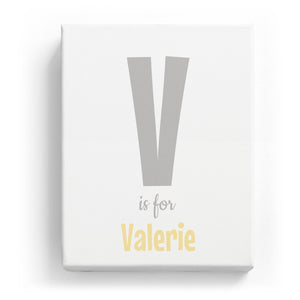 V is for Valerie - Cartoony