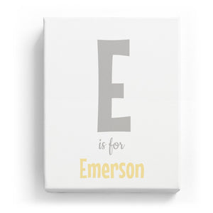 E is for Emerson - Cartoony