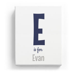 E is for Evan - Cartoony