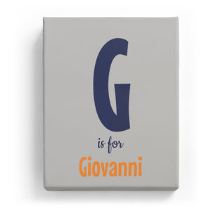G is for Giovanni - Cartoony