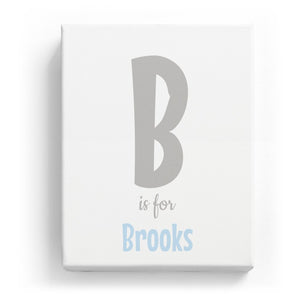 B is for Brooks - Cartoony