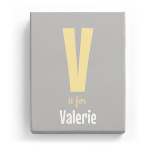 V is for Valerie - Cartoony