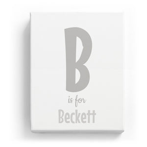 B is for Beckett - Cartoony