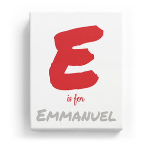 E is for Emmanuel - Artistic