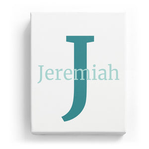 Jeremiah Overlaid on J - Classic