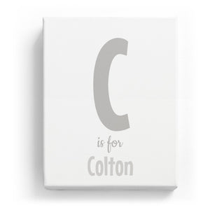 C is for Colton - Cartoony