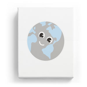 Earth with a Face - No Background (Mirror Image)
