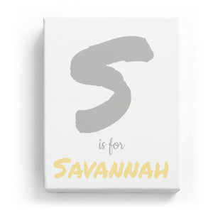 S is for Savannah - Artistic