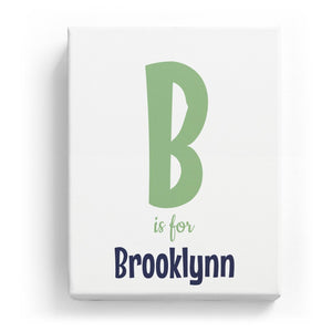 B is for Brooklynn - Cartoony
