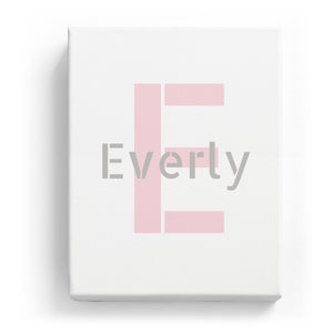 Everly Overlaid on E - Stylistic