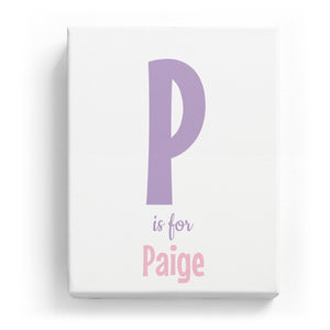 P is for Paige - Cartoony
