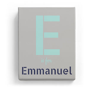 E is for Emmanuel - Stylistic