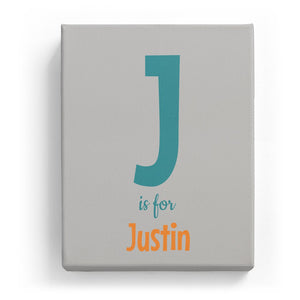 J is for Justin - Cartoony