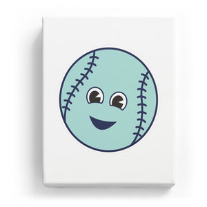 Baseball with a Face - No Background (Mirror Image)