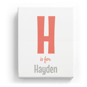 H is for Hayden - Cartoony