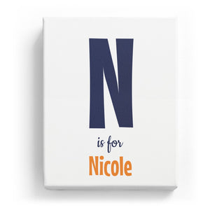 N is for Nicole - Cartoony