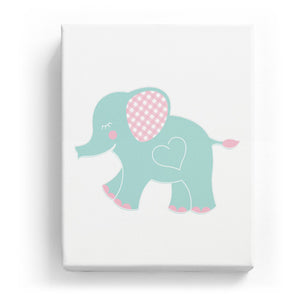 Elephant with a Heart - No Background (Mirror Image)
