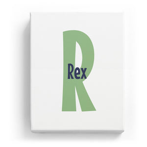 Rex Overlaid on R - Cartoony