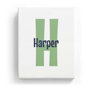Harper Overlaid on H - Cartoony