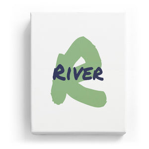 River Overlaid on R - Artistic