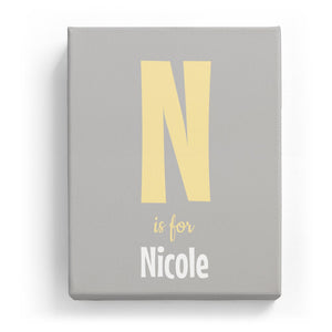N is for Nicole - Cartoony
