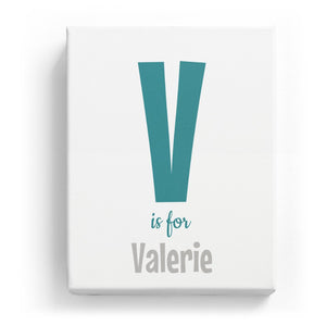 V is for Valerie - Cartoony