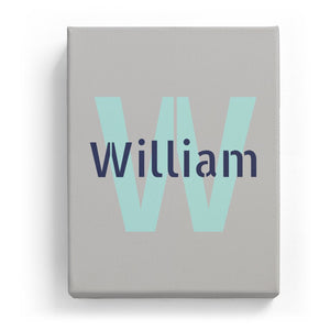 William Overlaid on W - Stylistic