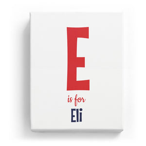 E is for Eli - Cartoony