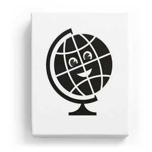 Globe with Face - No Background