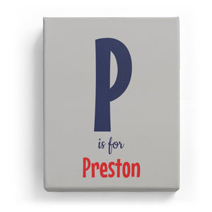 P is for Preston - Cartoony