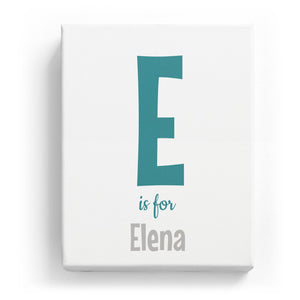 E is for Elena - Cartoony