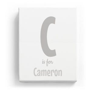 C is for Cameron - Cartoony