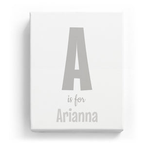 A is for Arianna - Cartoony
