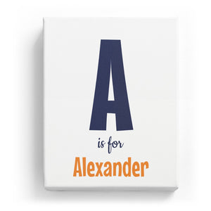A is for Alexander - Cartoony