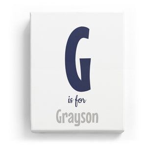 G is for Grayson - Cartoony