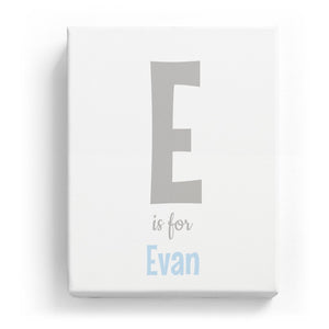 E is for Evan - Cartoony