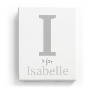 I is for Isabelle - Classic