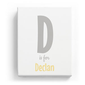 D is for Declan - Cartoony