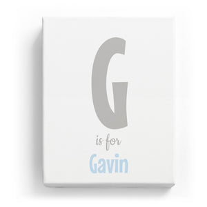 G is for Gavin - Cartoony
