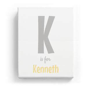 K is for Kenneth - Cartoony
