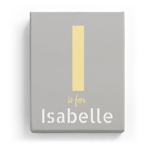 I is for Isabelle - Stylistic