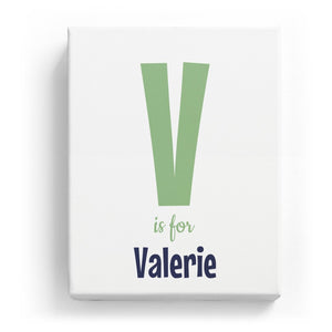 V is for Valerie - Cartoony